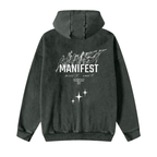 MANIFEST STAR Snow Washed Zip Fleece Hoodie