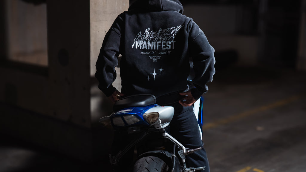 MANIFEST STAR Snow Washed Zip Fleece Hoodie