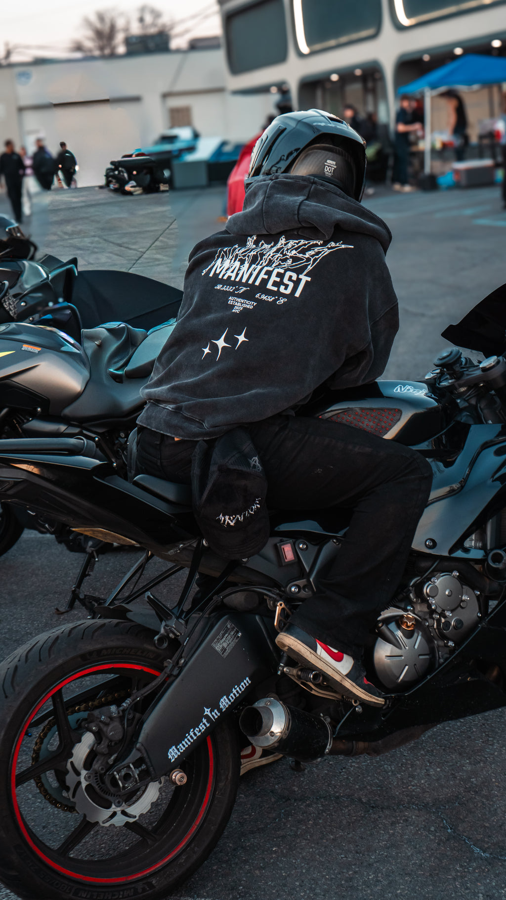 MANIFEST STAR Snow Washed Zip Fleece Hoodie