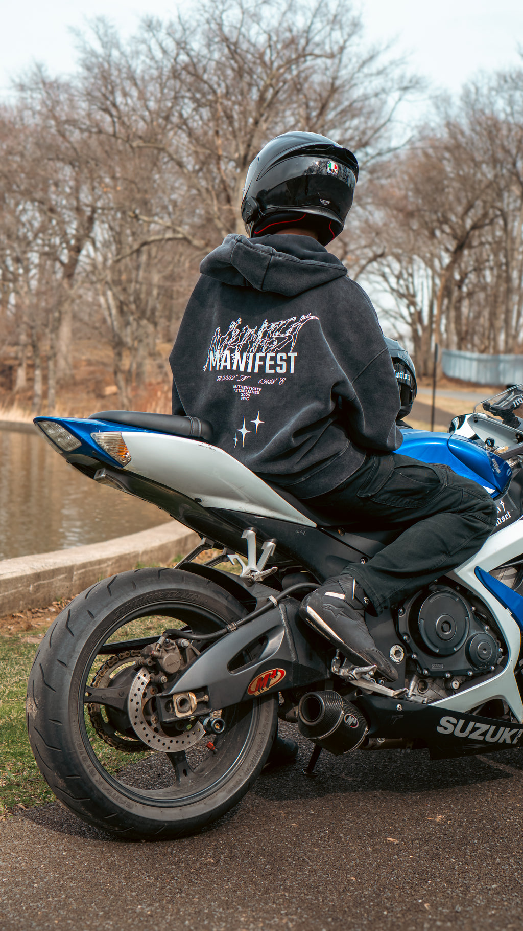 MANIFEST STAR Snow Washed Zip Fleece Hoodie