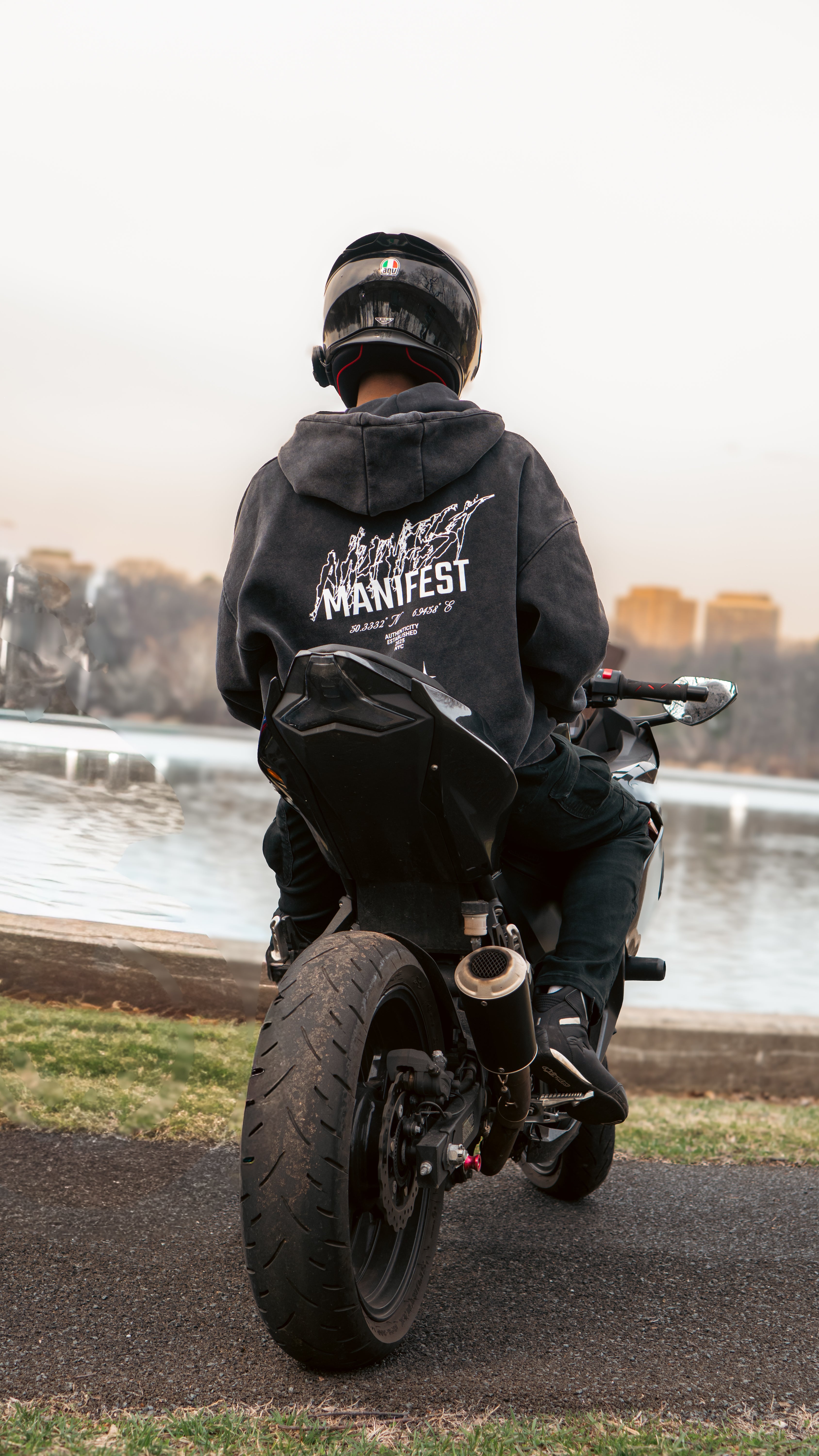 MANIFEST STAR Snow Washed Zip Fleece Hoodie