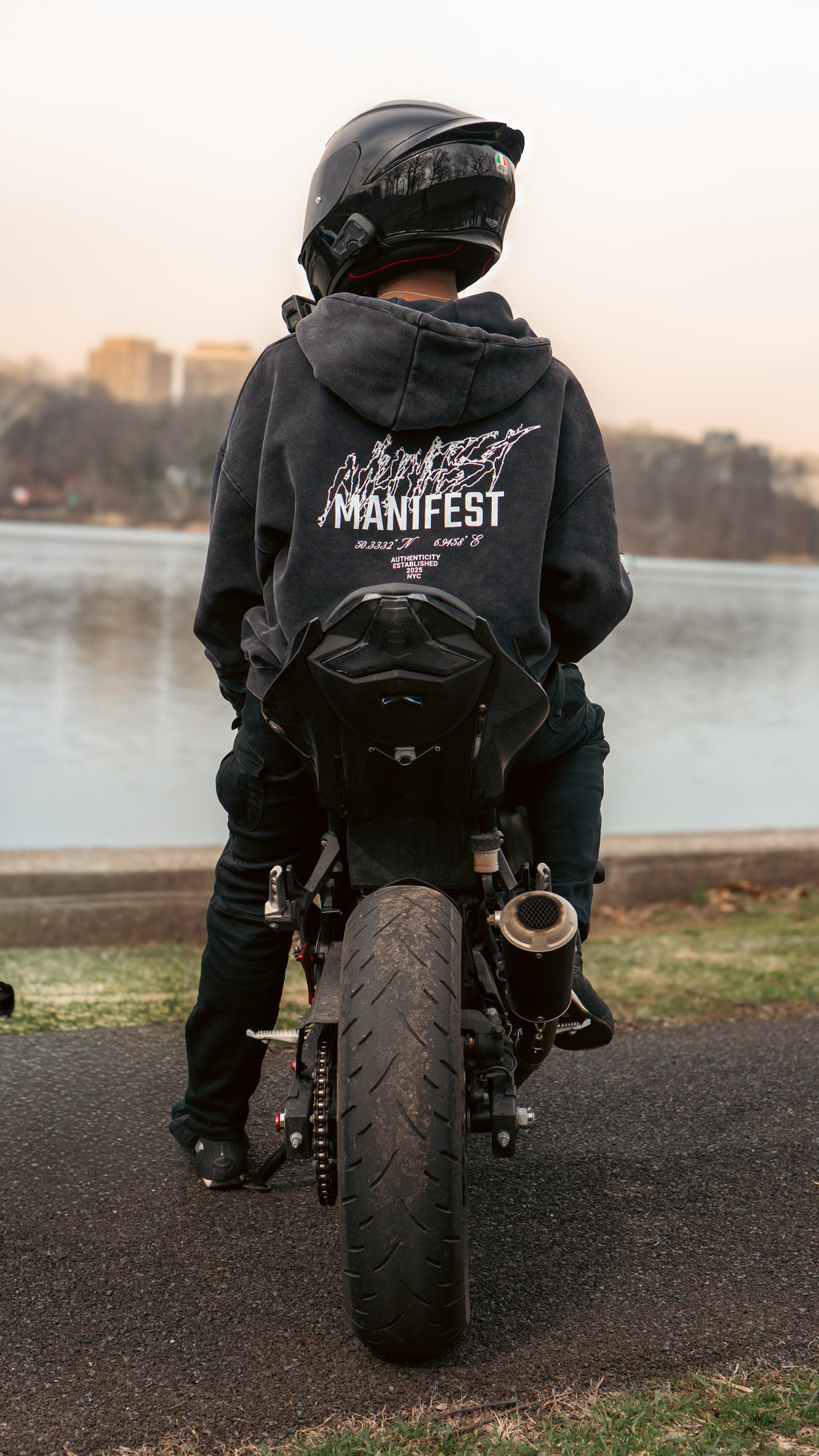 MANIFEST STAR Snow Washed Zip Fleece Hoodie