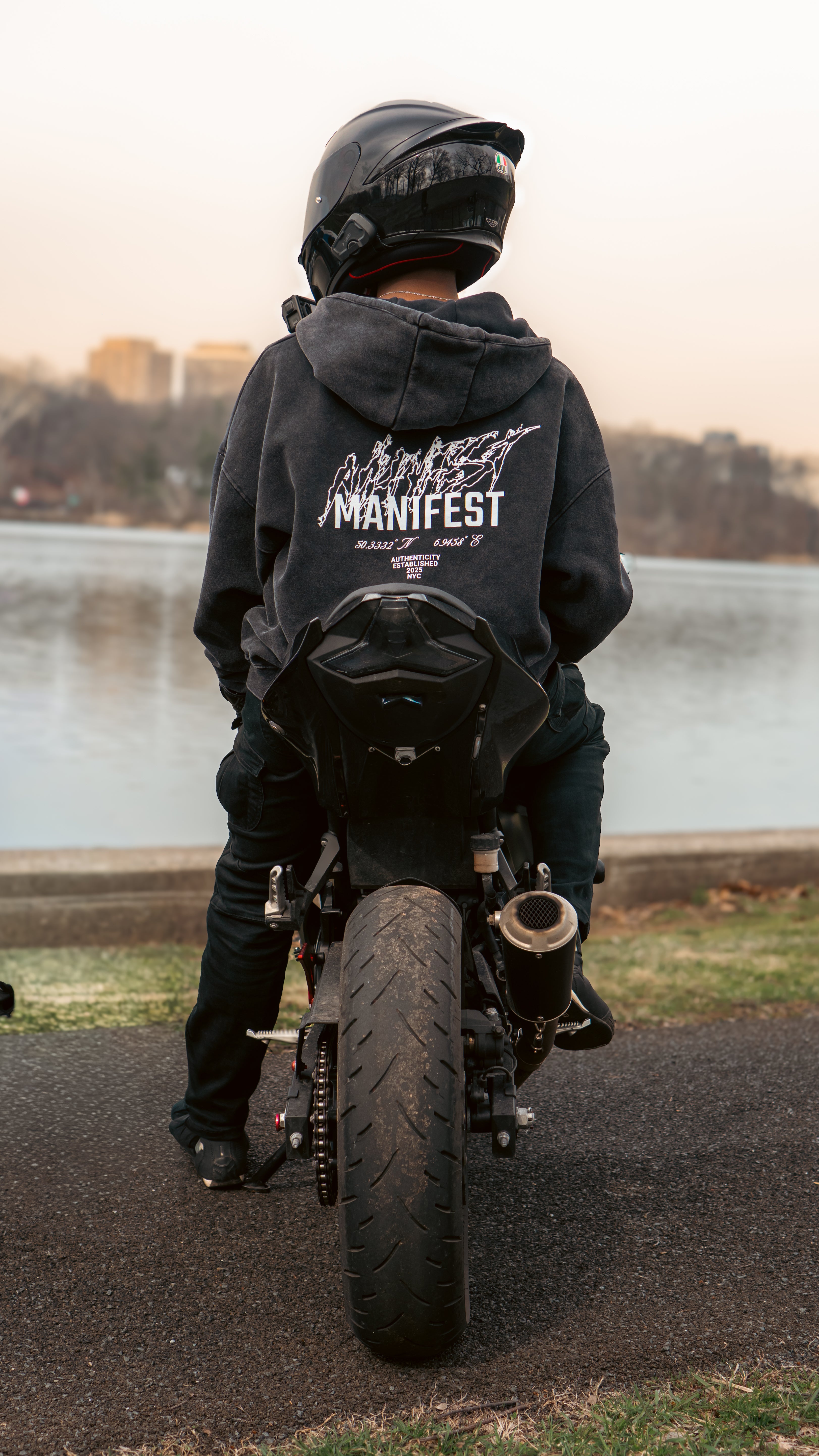 MANIFEST STAR Snow Washed Zip Fleece Hoodie