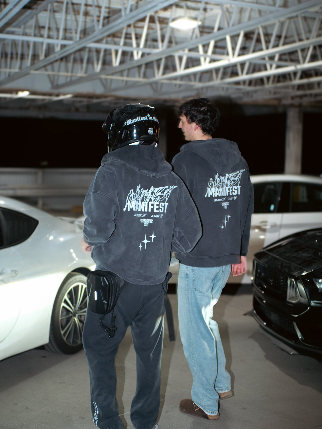 MANIFEST STAR Snow Washed Zip Fleece Hoodie